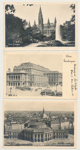 Wien Österreich : 3 Original Postkarten um 1940 / 1941