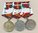 Russland Ordenspange mit 3 Auszeichnungen Medaillen für treue Dienste