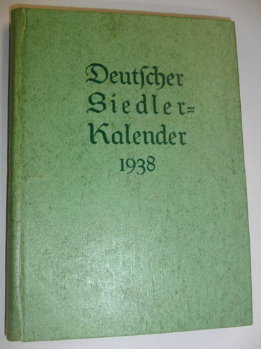 DSB Deutscher Siedler Bund Kalender 1938 Taschenbuch