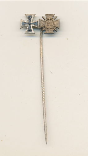 Miniatur 8mm zum Eisernen Kreuz & Frontkämpfer Ehrenkreuz 1914/18