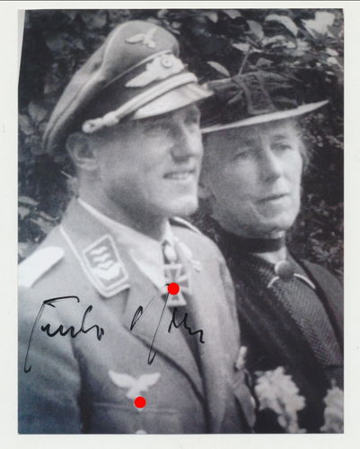 Günther Rall Ritterkreuz Nachkriegs Foto mit Original Unterschrift Autogramm