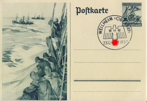WHW Postkarte Motiv Kriegsmarine aus Weilheim Oberbayern