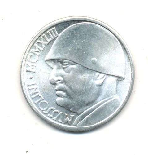Gedenk - Münze Silber Medaille Mussolini Italien