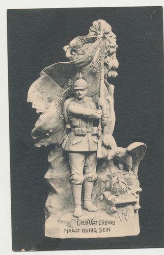 Patriotische militärische Postkarte " Lieb Vaterland magst ruhig sein" Karte um 1914/18