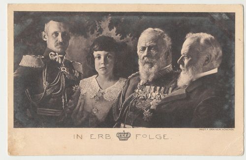 Postkarte Bayern " In Erbfolge " Kronprinz Rupprecht Luitpold ... um 1914