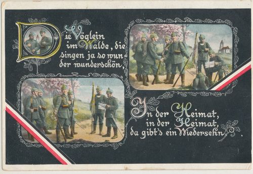 Patriotische Postkarte " In der Heimat .... " Karte um 1914/18
