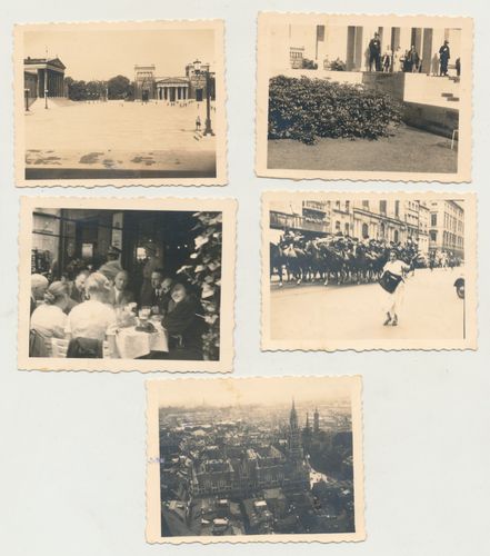 Original Fotos 5 Stück . München Königsplatz und Ehrentempel mit SS Wache 3. Reich