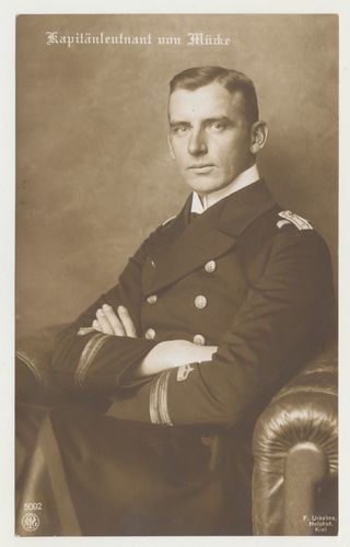 Kapitänleutnant von Mücke Original NPG Portrait Postkarte um 1914/18