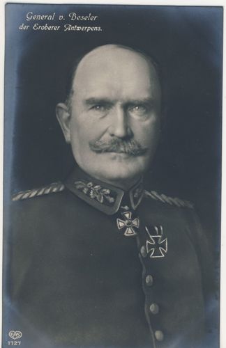 General Graf von Beseler der Eroberer von Antwerpen - Original Postkarte Schwerdtfeger Berlin