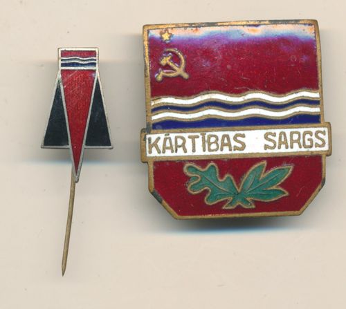 Lettand - Russland Abzeichen "Der Gefolgsmann" der Lettischen sowjetischen sozialistischen Republik"