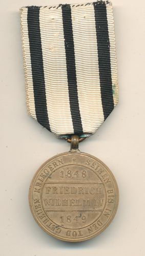 Preussen Hohenzollernsche Denkmünze Erinnerungs - Medaille Hohenzollern 1848 - 1849