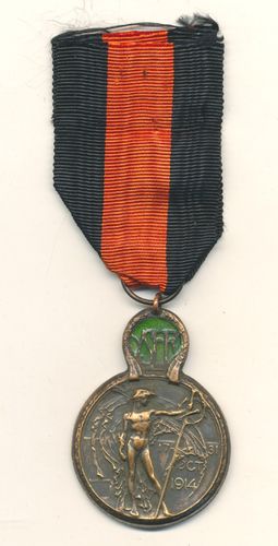 Belgien Medaille YSER 1914 am Band