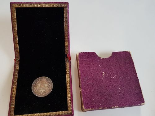 Gedenk Silber Münze für die Jugend Pfarrei Haug " Dem Fleisse und Wohlverhalten "  1835