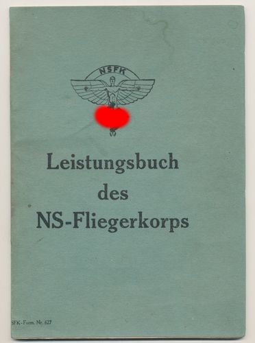 NSFK Nat.Soz. Flieger Korps Leistungsbuch Karl Brunner