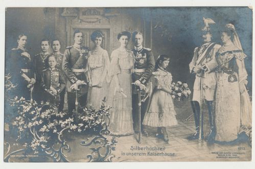 Patriotische Postkarte - Silberhochzeit im Kaiser Haus - Liersch Karte von 1906
