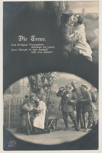 Patriotische militärische Postkarte - Die Treue .... ... um 1914/18