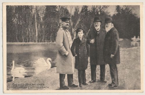 Die vier Generationen des Hauses Wittelsbach - Postkarte von 1911