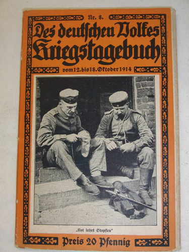 Des deutschen Volkes Kriegstagebuch Heft Nr.8 von 1914
