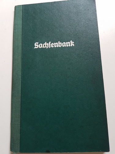 Sachsenbank Depositenbuch Bank eines Obergefreiten Wehrmacht bis 1945