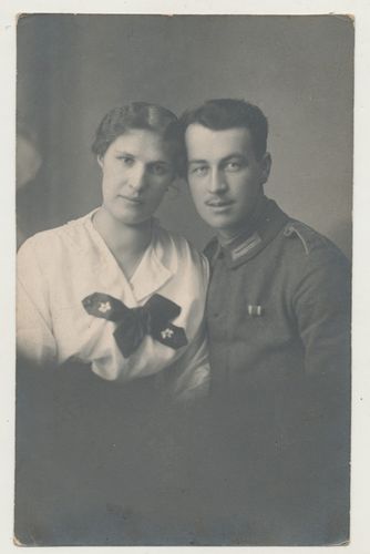 Deutscher Infanterie Soldat WK1 Hochzeit Portrait Foto 1914/18