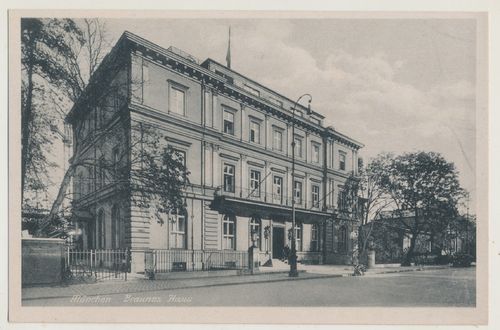 München Braunes Haus Adolf Hitler Original Postkarte 3. Reich