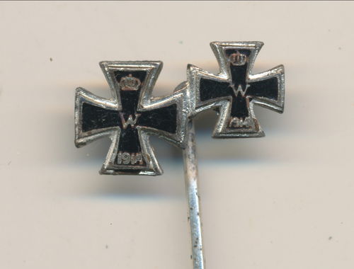 Eisernes Kreuz EK1 und EK2 emaillierte Miniatur 8mm 1914/18