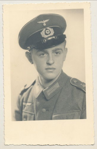 Infanterie Soldat deutsche Wehrmacht Schulterklappen Aufschübe - Original Portrait Foto WK2