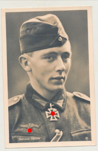 Gefreiter Kröhn Infanterie Ritterkreuz Träger - Original Hoffmann Postkarte 3. Reich