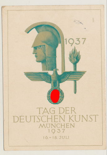 Tag der deutschen Kunst München 1937 - Original Postkarte 3. Reich