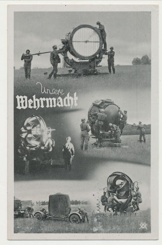 Flak deutsche Luftwaffe Scheinwerfer Abteilung - Original Postkarte 3. Reich