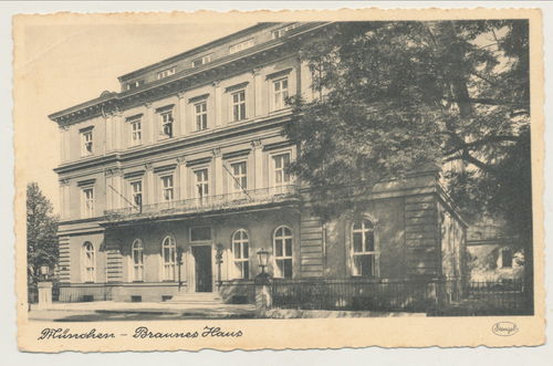 München " Braunes Haus " Adolf Hitler - Original Postkarte 3. Reich