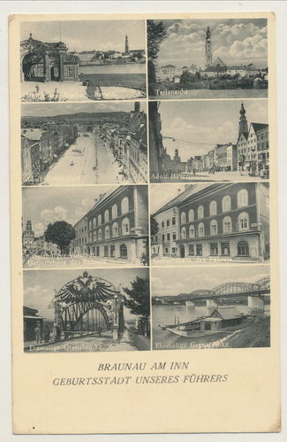 Braunau am Inn - Original Postkarte Geburts Stadt Adolf Hitler 3. Reich