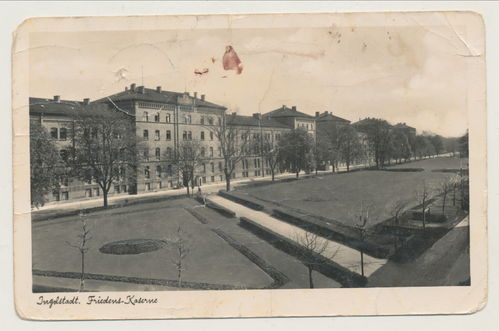Ingolstadt Friedens Kaserne - Original Postkarte 3. Reich