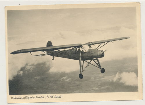 Fi 156 Fieseler Storch Flugzeug - Original Postkarte 3. Reich