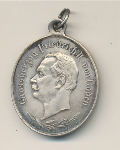 Regiments Medaille Grossherzog Friedrich von Baden 50-Jahrfeier 5. bad. Inf Rgt. 113 - 1861-1911