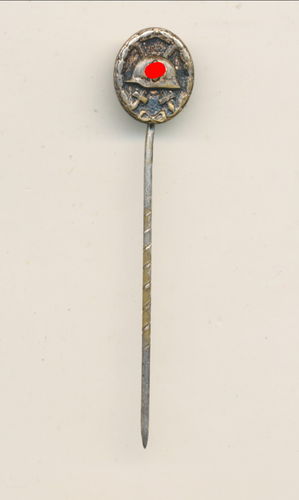 Verwundetenabzeichen 1939 in Schwarz 8mm Miniatur an Nadel