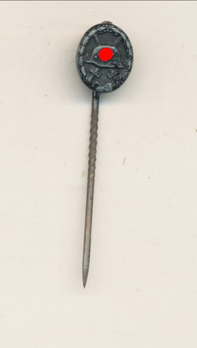 Verwundetenabzeichen 1939 in Schwarz 8mm Miniatur an Nadel