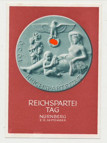 Reichsparteitag Nürnberg 1939 - Original Postkarte 3. Reich Poststempel Burghausen Festpostkarte