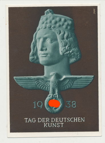 Tag der deutschen Kunst 1938 - Original Postkarte 3. Reich Poststempel München HDK Karte