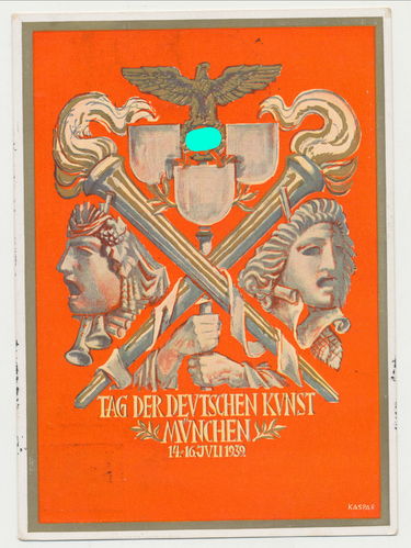 Tag der deutschen Kunst München 1939 - Original Fest - Postkarte 3. Reich