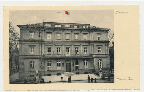 München Braunes Haus - Hitler Haus - Original Postkarte 3. Reich