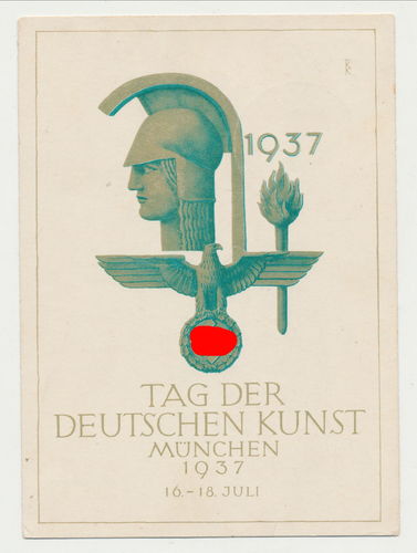 HDK Karte Tag der deutschen Kunst München 1937
