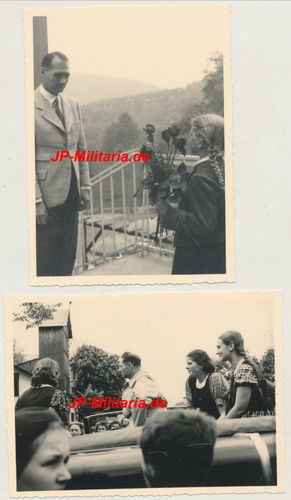 Rudolf Hess Stellvertreter Hitlers - 2x ORIGINAL Privat Foto aus Familienbesitz WK2 #4
