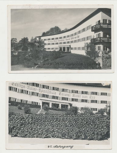 Gebirgs Motorsport Schule General Ritter von Epp - 2 Original Postkarten 3. Reich