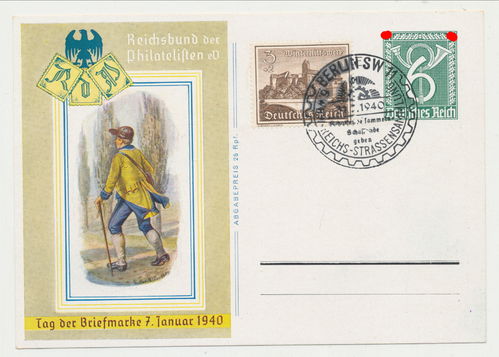 Reichsbund der Philatelisten Tag der Briefmarke 1940 - Original Postkarte 3. Reich