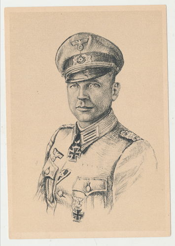 Ritterkreuzträger des Heeres - Hans Hecker - Original Postkarte WK2
