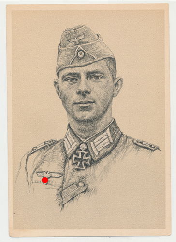 Ritterkreuzträger des Heeres - Ekkehard Kylling  Schmidt - Original Postkarte WK2