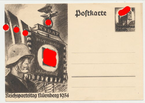 Reichsparteitag der NSDAP Nürnberg 1934 - Original Postkarte Postkarte 3. Reich