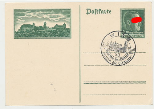 Reichsparteitag 1938 Original Postkarte Poststempel Wien 1939