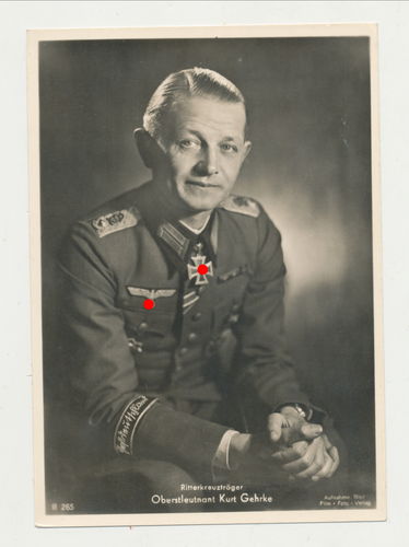 GD Grossdeutschland Ritterkreuzträger Kurt Gehrke - Original Postkarte WK2